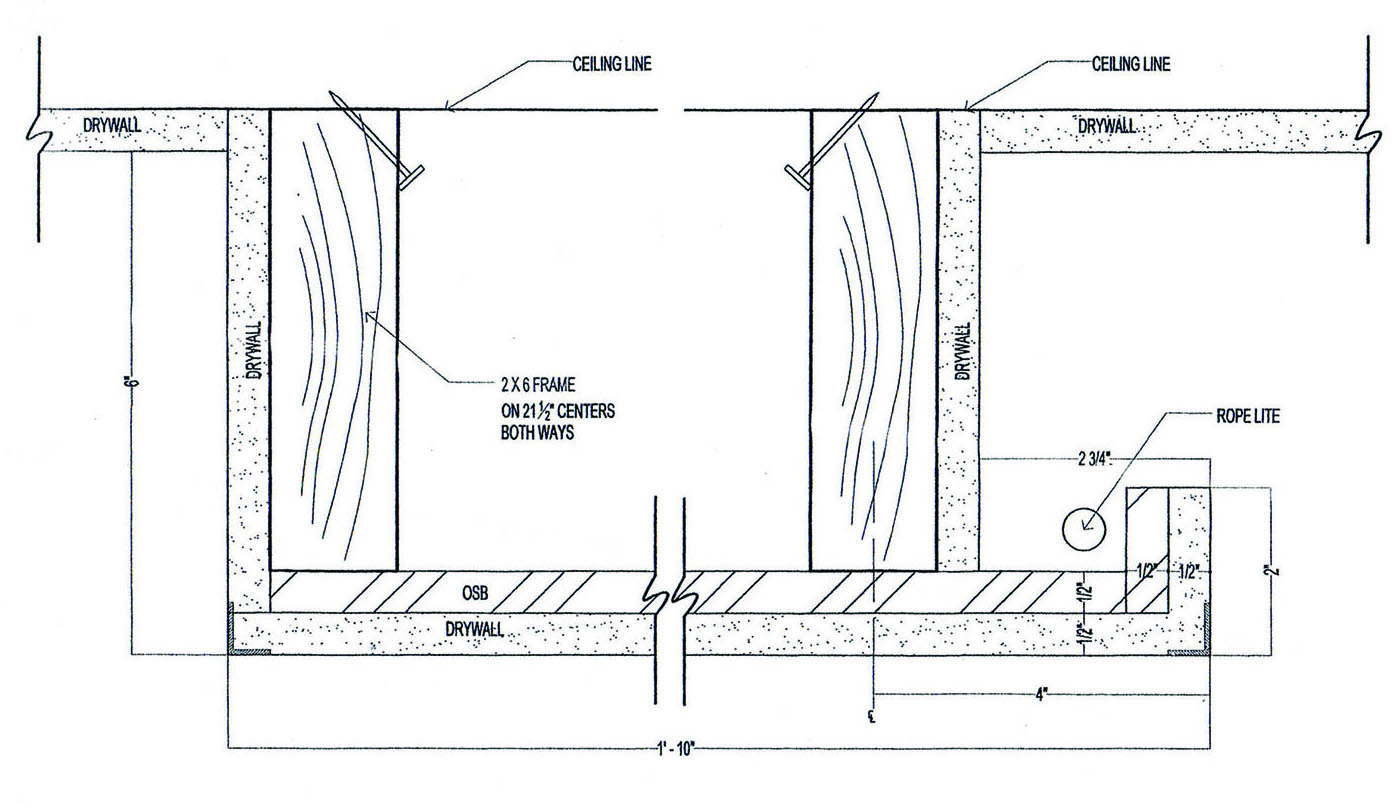 section detail at ceilng